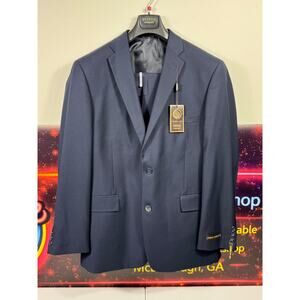 Pierre Laurant Navy 3 Piece Suit 42R 36W New With Tags Wedding Prom Formal